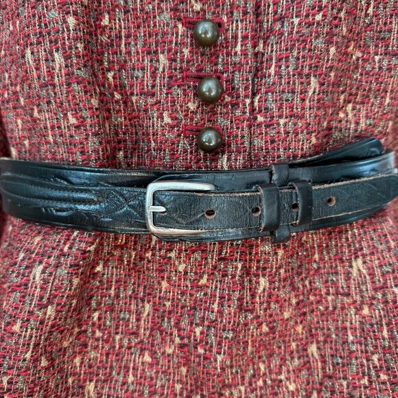 Frontier Belt Co. VTG by Vogel of Texas Leather Belt Sz 36 Top Grain Steer Hide - Picture 1 of 8